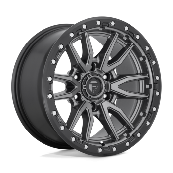D68017908450 Fuel (Wheel Fuel D680 Rebel 17X9 6X139.7 1mm Matte Gun Metal Black Bead Ring)