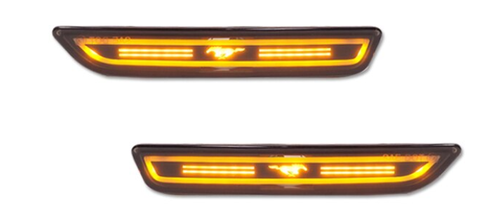 WM533358 Wmax (Coppia luci paraurti anteriore nere con LED Orange)