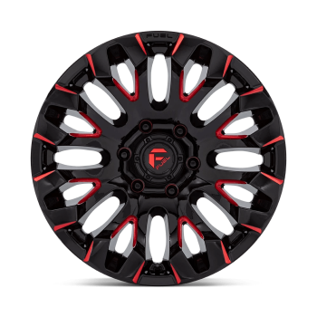 D82918908450 Fuel (Wheel Fuel D829 Quake 18X9 6X139.7 1mm Gloss Black Milled Red Tint)