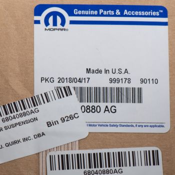 68040880AH Mopar (SHOCK ABSORBER KIT, SUSPENSION FRONT)