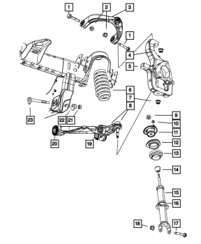 68040880AH Mopar (SHOCK ABSORBER KIT, SUSPENSION FRONT)