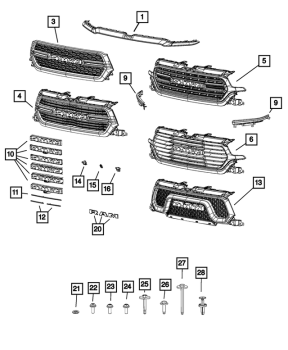 68404851AA Mopar (GRILLE)