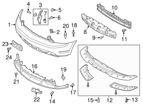 CR3Z17626AC Ford (Front Spoiler BOSS Style)