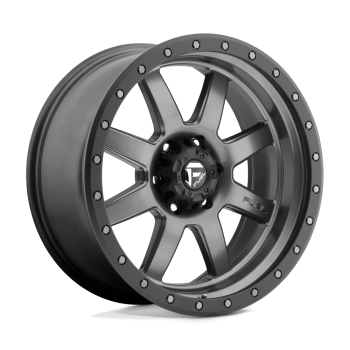 D55217858350 Fuel (Roue Fuel Anza Matt gris gunmetal avec anneau noir 17X8.5 +6 Offset)
