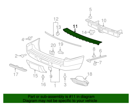 15853597 GM (PAD,RR BPR FASCIA STEP)