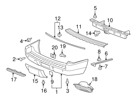 15853597 GM (PAD,RR BPR FASCIA STEP)