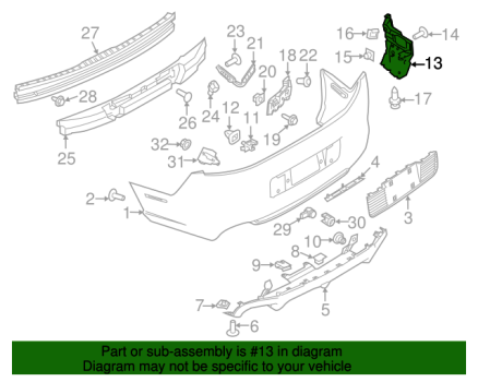 CR3Z17D943A Ford (Supporto paraurti posteriore lato guida)