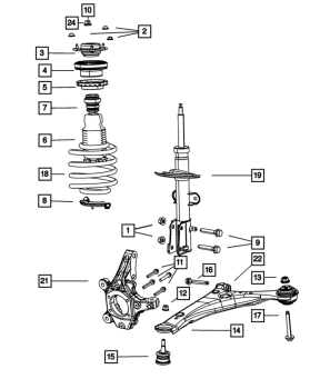 68033950AB Mopar (STRUT, SUSPENSION FRONT)