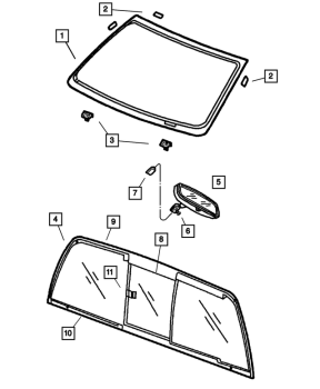 5101944AD Mopar (WINDSHIELD GLASS)