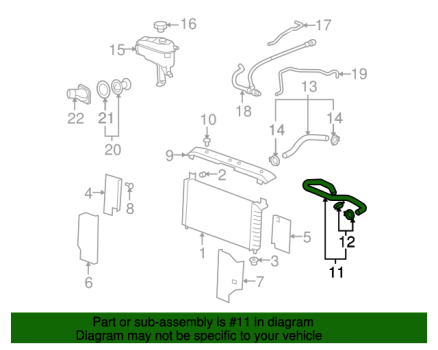 22827731 GM (HOSE,RAD INL)