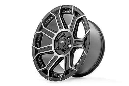 89201018 Rough Country (ROUGH COUNTRY 89 SERIES WHEEL | ONE-PIECE | BLACK MACHINED GUN METAL | 20X10 | 5X5 | -19MM)