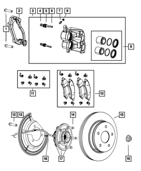 5166197AA Mopar (PIN, CALIPER)