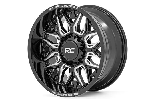 86201017 Rough Country (86 Series Wheel One-Piece | Gloss Black | 20x10 | 6x135 | -19mm)