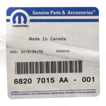 68207015AA Mopar (PANEL CLOSE OUT FRT FASCIA)
