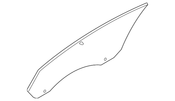 4R3Z7621411AA Ford (Door Glass - Driver side (Left) - Convertible version only)