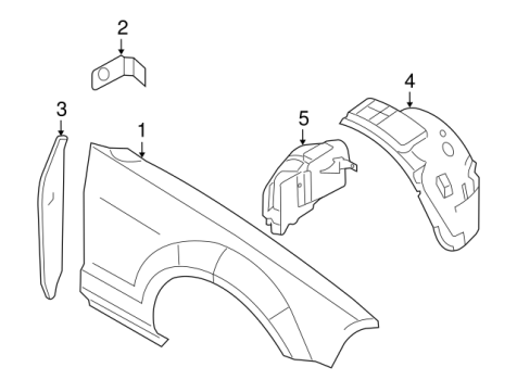 5R3Z16006AA Ford (Front Fender - driver side (Left))