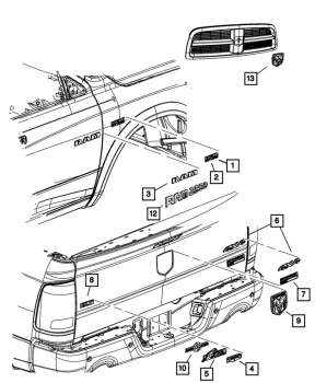 55277437AA Mopar (NAMEPLATE TAILGATE (SLT))