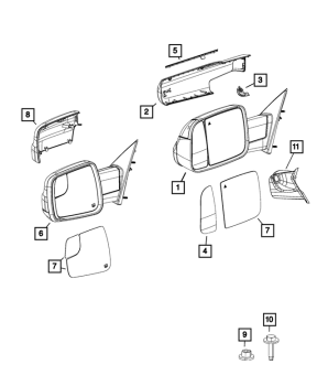 68276510AH Mopar (MIRROR, OUTSIDE REARVIEW)