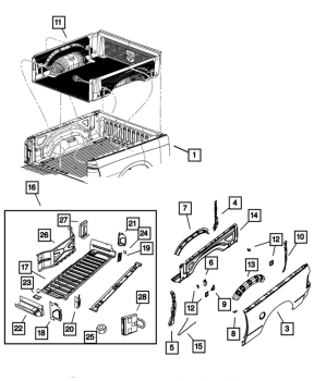 68146557AB Mopar (PANEL, BOX SIDE OUTER LH)