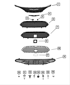 68243498AA Mopar (GRILLE)