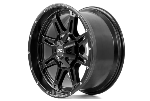 94201012 Rough Country (94 Series Wheel One-Piece | Matte Black | 20x10 | 6x5.5/6x135 | -18mm)