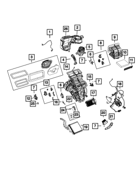 68350333AA Mopar (Heater core)