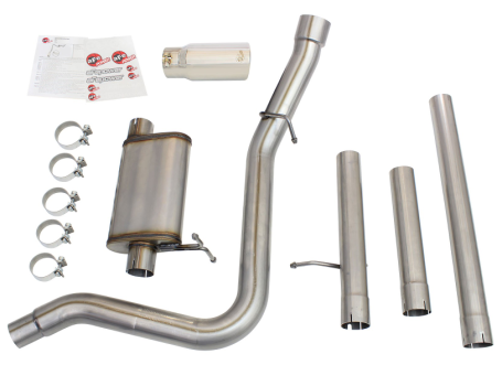 49-43076-P aFe Power (MACH FORCE-XP 3 IN TO 3-1/2 IN 409 STAINLESS STEEL CAT-BACK EXHAUST W/POLISH TIP)