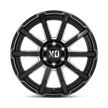 XD84722068312 XD Wheels (Cerchio XD Outbreak Nero lucido lavorato 22x10 +12 Offset)