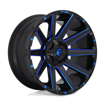 D64418909850 Fuel (Wheel Fuel D644 Contra 18X9 6X135 6X139.7 1mm Gloss Black Blue Tinted Clear)