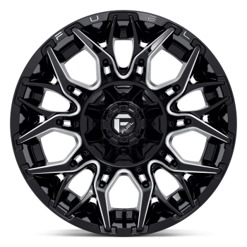 D76920009847 Fuel (Pyörä Fuel Twitch Musta kiillotettu työstetty 20X10 -18 Offset)