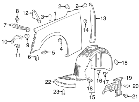 23221297 GM (FENDER ASM-FRT (LH))
