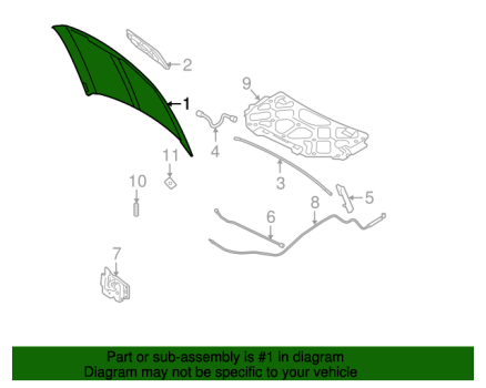 7R3Z16612C Ford (HOOD ASY)