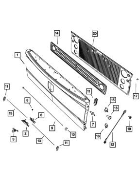 68245874AM Mopar (TAILGATE)