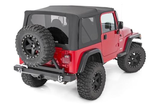 RC84050.35 Rough Country (SOFT TOP | REPLACEMENT | BLACK | HALF DOORS | JEEP WRANGLER YJ (87-95))