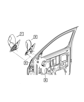55077925AD Mopar (MIRROR O/S REARVIEW LH)