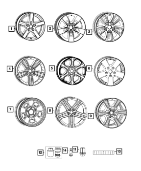 1UB19SZ0AC Mopar (WHEEL ALU (20X9.0) CHROME CLAD)