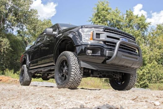 F-F11811N Rough Country (FORD POCKET FENDER FLARES | RIVETS (18-19 F-150 | RAW - PAINT REQUIRED))