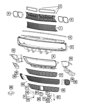 6NT89RXFAA Mopar (GRILLE)