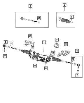 68263724AB Mopar (TIE ROD KIT, INNER END)
