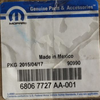 68067727AA Mopar (GLASS, O/S REARVIEW MIRROR LH)