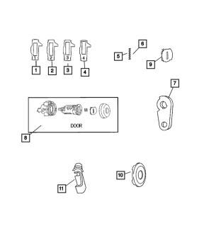 68001713AA Mopar (CYLINDER LOCK, DOOR & TAILGATE)
