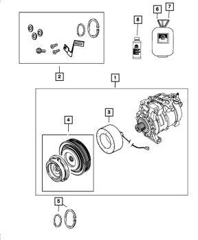 68140664AF Mopar (COMPRESSOR, AIR CONDITIONING)