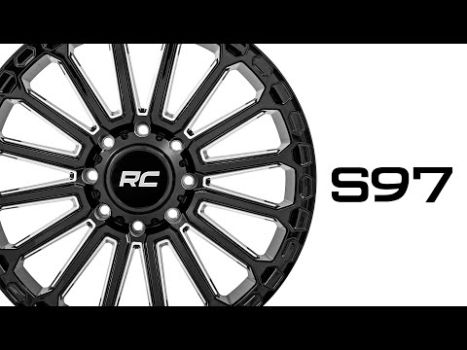 97221017 Rough Country (97 Series Wheel One-Piece | Gloss Black | 22x10 | 6x135 | -19mm)