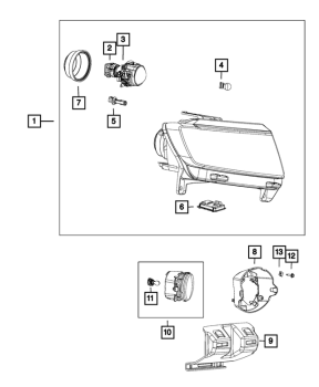 5182395AD Mopar (HEADLAMP ASSEMBLY)