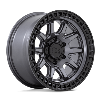 BR001AB17851234 Black Rhino (Calico 17X8.5 5X114.3 34mm Matte Gunmetal With Matte Black Lip)