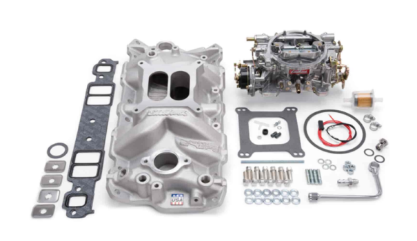 2021 Edelbrock (Single-Quad Manifold and carb Kit for 1957-86 Smal)