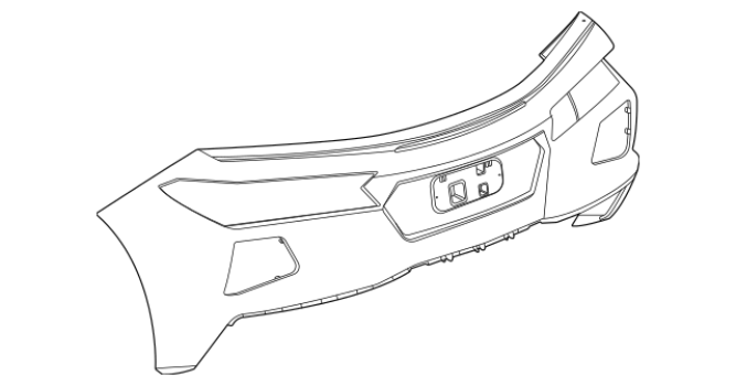 85143271 GM (GRAY REAR BUMPER UPPER FASCIA)