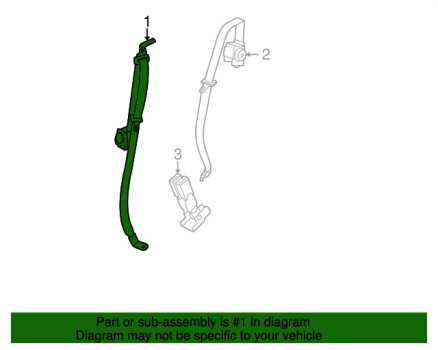 89027202 GM (BELT KIT,R/SEAT (RETR SI))
