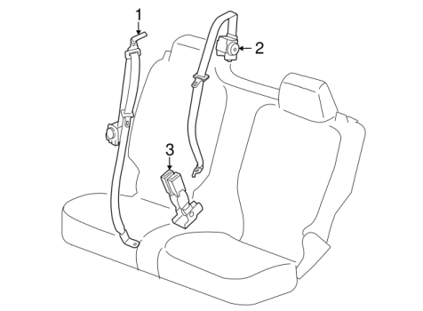 89027202 GM (BELT KIT,R/SEAT (RETR SI))