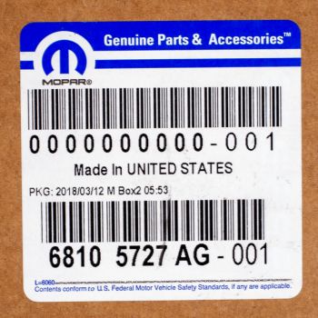 68105727AR Mopar (TAILGATE)